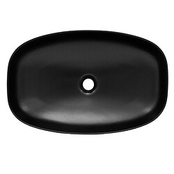 ML DESIGN MODERN LIVING Lavabo 605 x 385 x 140 mm en céramique noir