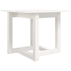 vidaXL Table basse Blanc 50x50x45 cm Bois massif de pin