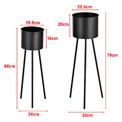 Avis Cache-Pot Dalhem Métal Tailles Différentes Noir [en.casa]