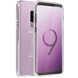 Avizar Coque Galaxy S9 Plus Protection Silicone + Arrière Polycarbonate - Transparent