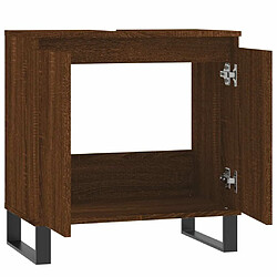 Maison Chic Armoire de bain,Meuble de rangement de salle de bain,Meuble haut chêne marron 58x33x60 cm bois d'ingénierie -GKD323722 pas cher