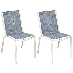 Proloisirs Chaise aluminium textilène Linea (Lot de 2) jeans.