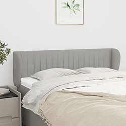 Maison Chic Tête de lit scandinave avec oreilles,meuble de chambre Gris clair 147x23x78/88 cm Tissu -MN51334