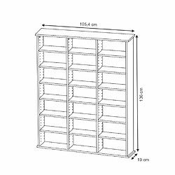 Avis Mpc Étagère Range Cd Blanche Mat 105,4 X 136 X 19 Cm (lxhxp)