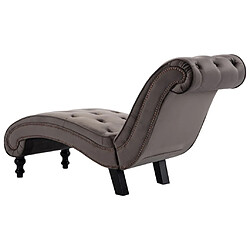 Acheter Maison Chic Chaise longue Jardin| Bain de soleil Relax | Transat Velours Gris -GKD88248