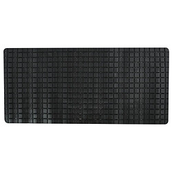 MSV Tapis Fond de baignoire antidérapant Caoutchouc QUADRO 36x76cm Noir