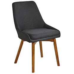 Beliani Chaise de salle à manger MELFORT Set de 2 Tissu Noir pas cher