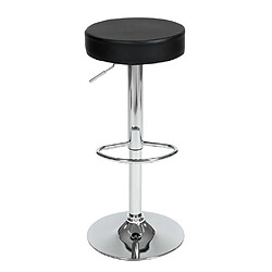 Helloshop26 Lot de 2 tabourets de bar hauteur réglable design moderne noir 1208010