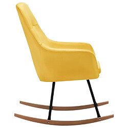 Acheter Maison Chic Chaise à bascule | Fauteuil Relax, design moderne Jaune moutarde Tissu -GKD43362