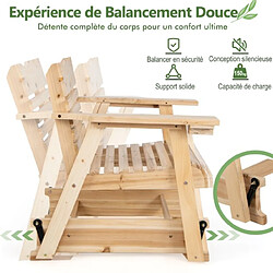 Acheter Helloshop26 Fauteuil/chaise à bascule en bois de sapin avec porte-gobelet rotatif accoudoirs élargis et siège incurvé charge 150kg 20_0006890