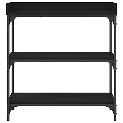 Avis vidaXL Table console avec étagères noir 75x30x80 cm