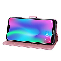 Acheter Wewoo Housse Coque Étui en cuir PU à rabat horizontal relief rose pour Huawei Honor 8Cavec support et fentes cartes et portefeuille or