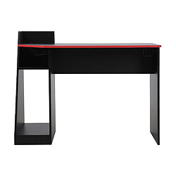 Mobili Rebecca Table Gaming Pour PC Table Noire Rouge En Bois Design Moderne Avec Accessoires