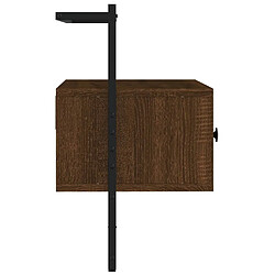 Acheter Maison Chic Meuble TV scandinave mural Banc TV suspendu pour salon - chêne marron 60,5x30x51 cm bois d'ingénierie -MN79736