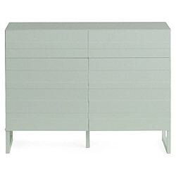 Bestmobilier Sofia - buffet bas - vert sauge mat - 110 cm