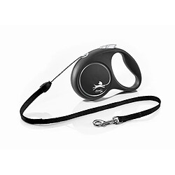 Laisse Black Design S Cord 5m black/ silver Flexi FU12C5-251-S-SI