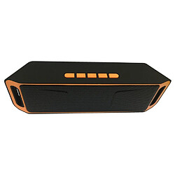 Universal Haut-parleurs de Bluetooth extérieur sans fil portables Basse Stéréo Subwoofer Subwoofer FM Radio MP3 lecteur USB TF pour ordinateur Smart Phones | Haut-parleurs portatifs (Orange)