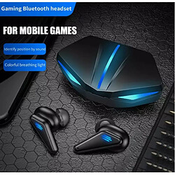 Chrono Écouteurs de jeu sans fil - Latence ultra faible - Microphone intégré - Écouteurs Bluetooth pour PC Mobile Gamers (Noir) pas cher