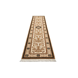 Avis Vidal Tapis de couloir en laine 399x84 brun Darya