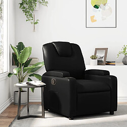 Maison Chic Fauteuil inclinable,Fauteuil luxe de relaxation Noir Similicuir -MN34771