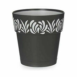 Pot auto-arrosant Stefanplast Gaia Anthracite Plastique 15 x 15 x 15 cm (12 Unités)