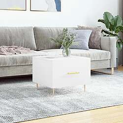 Maison Chic Table basse,Table Console Table d'appoint, Table pour salon blanc 50x50x40 cm bois d'ingénierie -MN91354