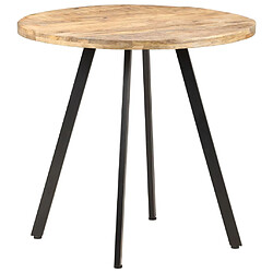 vidaXL Table de salle à manger 80 cm Bois de manguier brut 