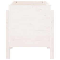 Maison Chic Jardinière,Bac à fleurs - pot de fleur blanc 62x50x57 cm bois massif de pin -GKD33081 pas cher