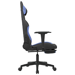 Acheter Maison Chic Chaise de jeu, Chaise gaming de massage avec repose-pied, Fauteuil gamer,Chaise de Bureau Noir et bleu Tissu -GKD35574