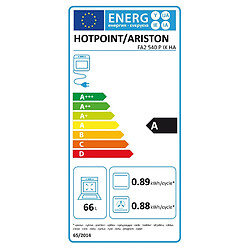 Four intégrable multifonction 66l 60cm a pyrolyse inox - fa2540pixha - HOTPOINT