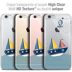 Caseink Coque Housse Etui Apple iPhone 6/6s [Crystal HD Collection Petits Grains ? Design MVE Le Bateau - Rigide - Ultra Fin - Imprimé en France]