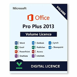 Microsoft Office 2013 Professionnel plus - Clé licence Numerique - Windows 32/64