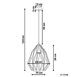 Avis Beliani Lampe suspension MAGRA Métal Noir