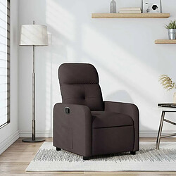 Maison Chic Fauteuil Relax pour salon, Fauteuil inclinable Marron foncé Tissu -GKD90199