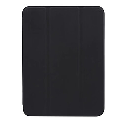 Etui en PU skin touch avec support à trois volets et porte-stylo noir pour votre Apple iPad mini (2021)