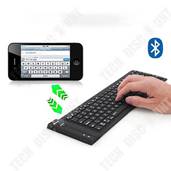 Tech Discount Clavier Bluetooth en silicone TD® Universel 108 (touches) Pliable