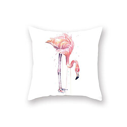 Avis P125 3pcs 45 * 45cm Aquarelle Flamingo motif de linge de linge de linge d'oreiller imprimé oreiller coussin coussin housse décoration