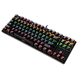 Universal Clavier mécanique USB à 87 clés de haute qualité, professionnel, facile à utiliser, clavier rétroéclairé hybride couleur | clavier (noir)