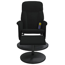 Avis vidaXL Fauteuil de massage inclinable avec repose-pied noir velours