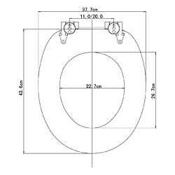 Helloshop26 Abattant WC charnière à fermeture lente en bois robuste pour siège de toilette pour salle de bain 19_0000671 pas cher