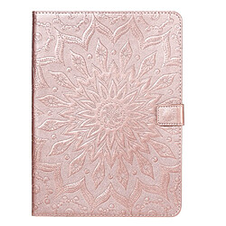 Etui en PU motif tournesol, fermoir magnétique or rose pour votre iPad mini (2021)