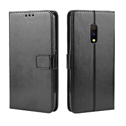 Wewoo Housse Coque en cuir à rabat horizontal pour Crazy Horse Texture horizontale OPPO Realme X / OPPO K3avec porte-carte et fentes cartes et cadre photo Noir