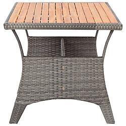 Avis Maison Chic Table de jardin | Table d'extérieur Gris 120x70x66 cm Bois d'acacia massif -GKD44552