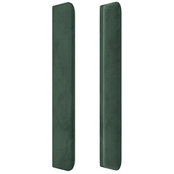 Avis vidaXL Tête de lit avec oreilles Vert foncé 103x16x118/128 cm Velours