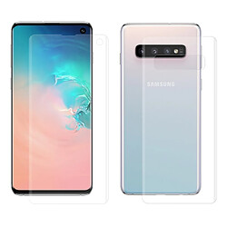 Wewoo Film protecteur 0.1mm 3D Plein écran Antidéflagrant Hydrogel Avant + Arrière pour Galaxy S10, TPU + TPE + Matériel P(Transparent)