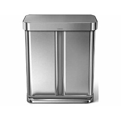 simplehuman Poubelle à pédale CW2025 58 Litres Tri sélectif pas cher