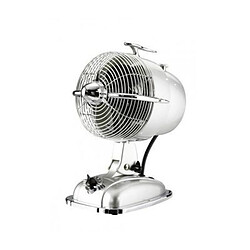 Boutica-Design Ventilateur de table RetroJet Blanc Chromé - CASAFAN -