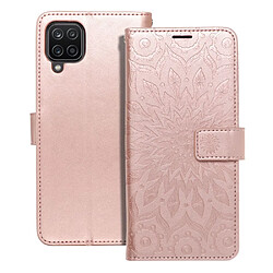 etui forcell mezzo book pour samsung a12 mandala or rose