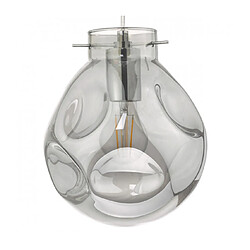 Acheter Luminaire Center Plafonnier Quinn Chrome poli,verre fumé 1 ampoule 25cm