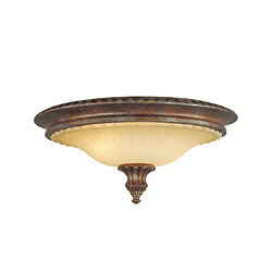 Elstead Lighting Plafonnier Stirling Verre,Acier Bronze britannique